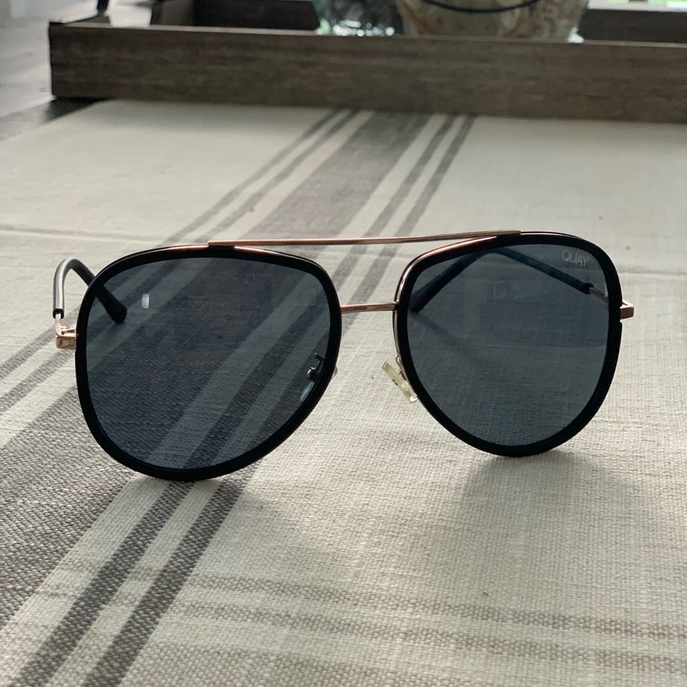 Quay Black Oversized Sunglasses